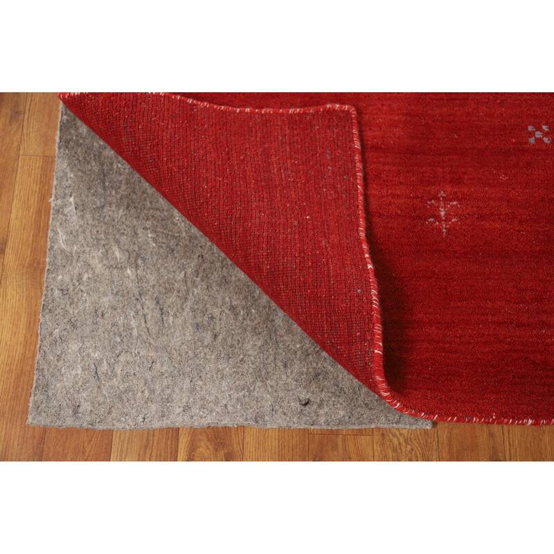 Hand Knotted Oriental 100% Wool Carpet Tribal Tribal Red Gabbeh Area Rug - 11' 3'' X 8' 5''