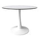preview thumbnail 16 of 25, LeisureMod Bristol 40" Round Dining Table for 4 with Sintered Stone Tabletop in White Base for Kitchen & Dining Room