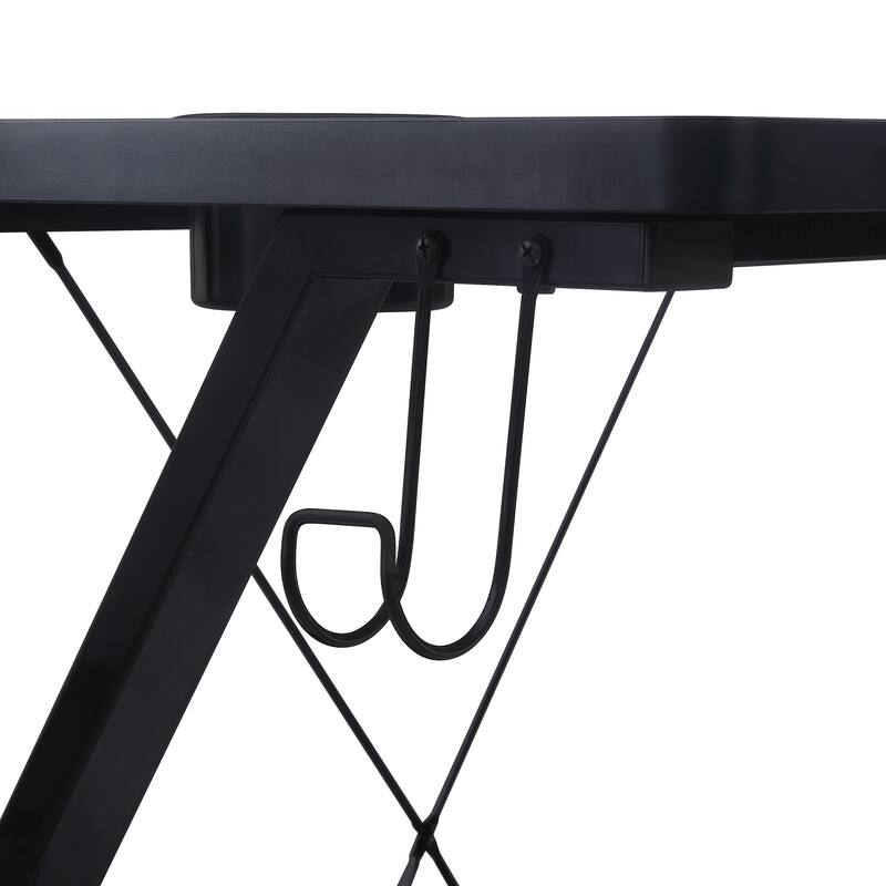 Checkpoint Ghost Battlestation Gaming Desk with RGB LED Lights
