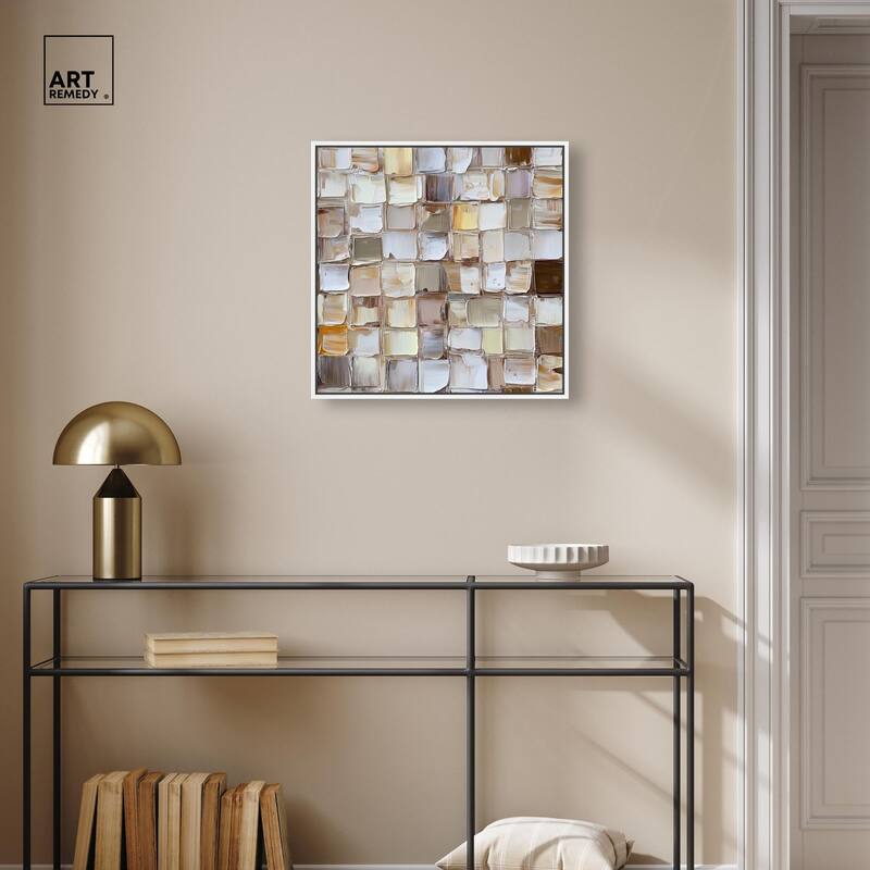 Woven Stone Canvas by Art Remedy