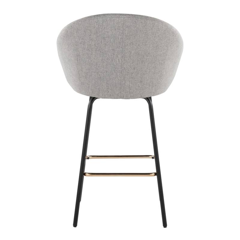 Porch & Den Livesey High Back 26" Counter Stool with Metal Legs & Square Footrest (Set of 2)