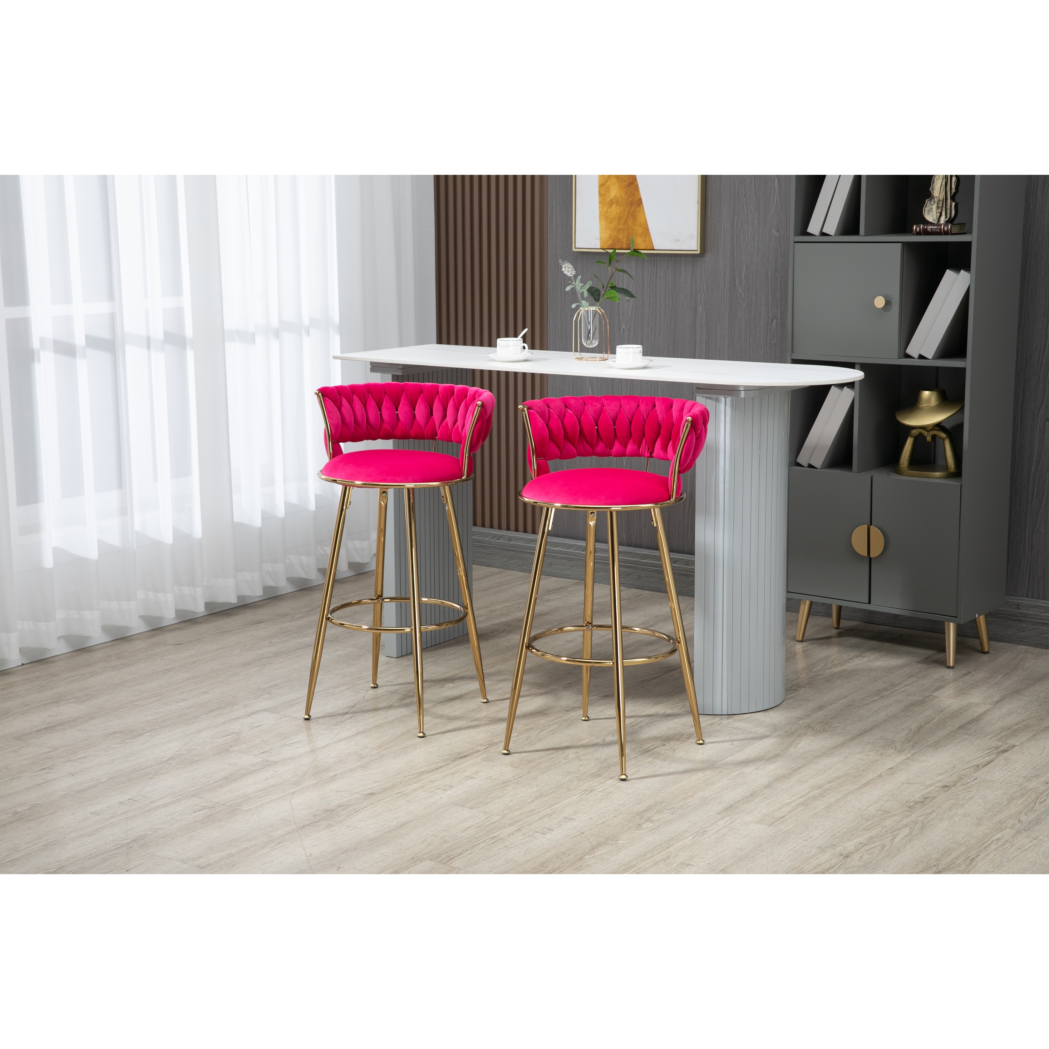 Red velvet bar 2025 stool