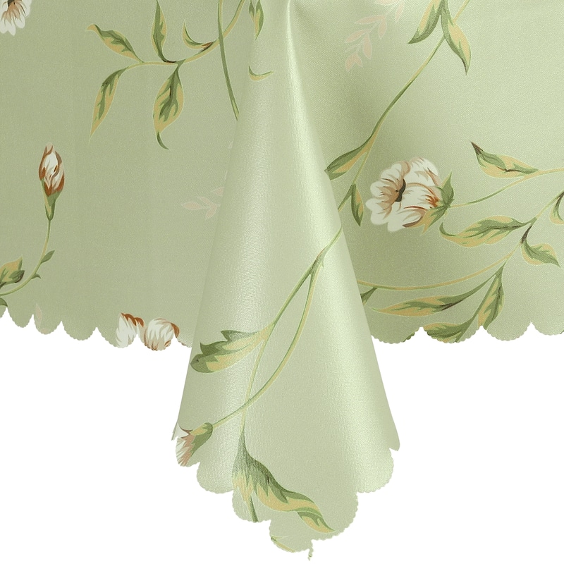 Rectangle Vinyl Tablecloth, Waterproof, Oil Spill Proof, Wrinkle-Resistant Washable Table Cover