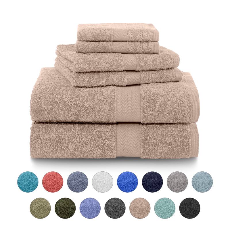 Martex Ringspun Cotton Towel Set Quick Dry Soft Absorbent Lightweight - Sand