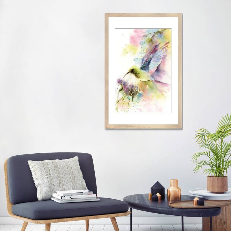 iCanvas "Hummingbird In Pastel Colors" by Sophie Rodionov