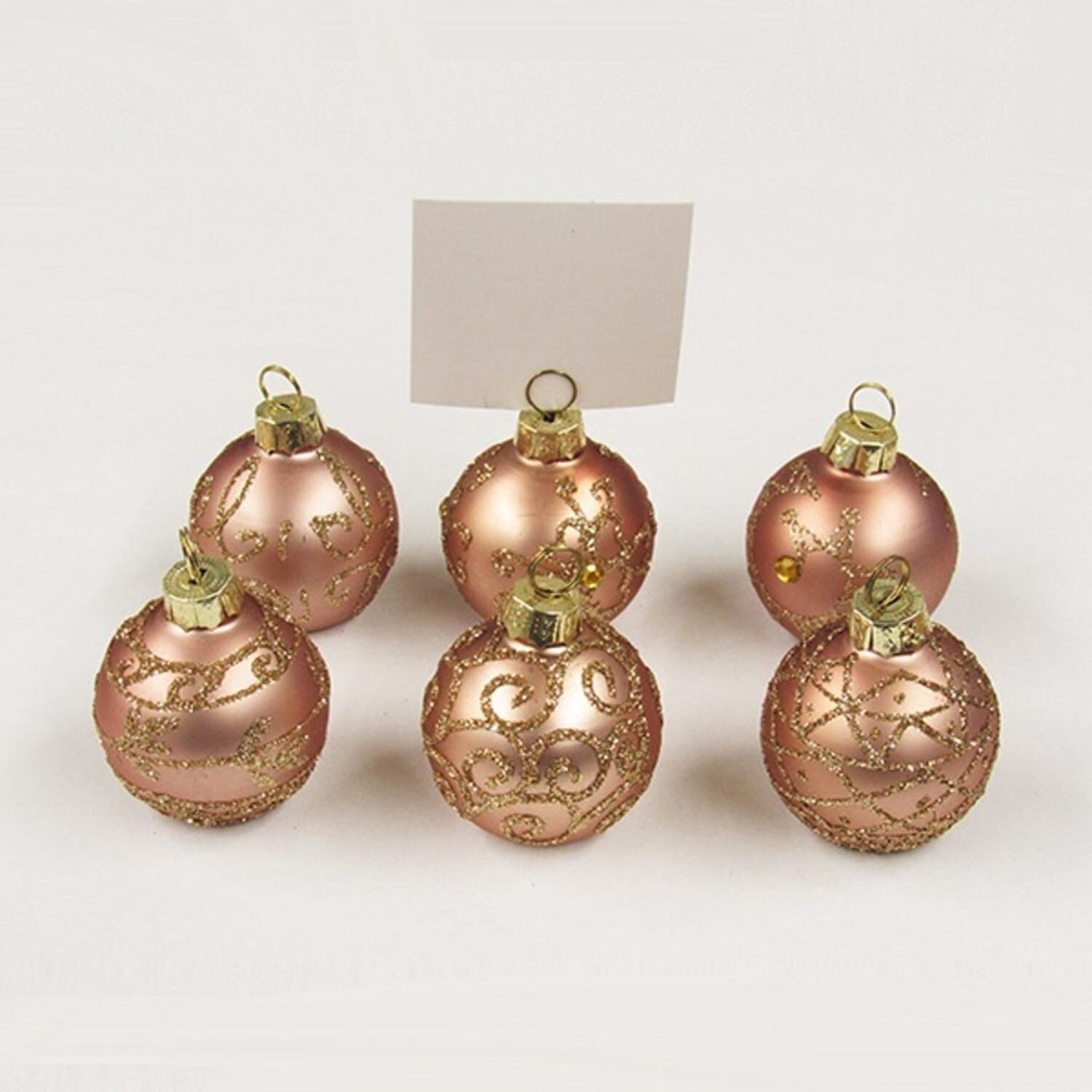 gold ball place card holders