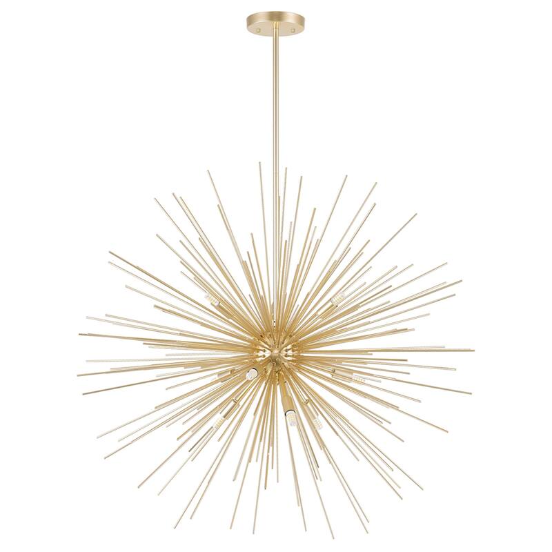 Savannah 9 Light Chandelier With Gold Leaf Finish - Gold Leaf