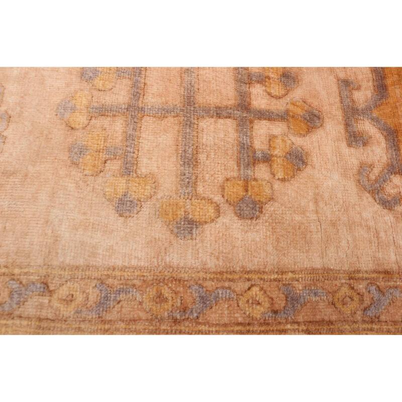 ECARPETGALLERY Hand-knotted Mamluk Copper Silk Rug - 7'9 x 9'9