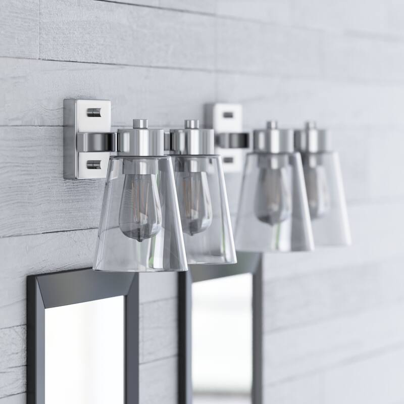 Prominence Home Fairendale Brushed Nickel Farmhouse Vanity & Bathroom Light - Brushed Nickel - 2-Light