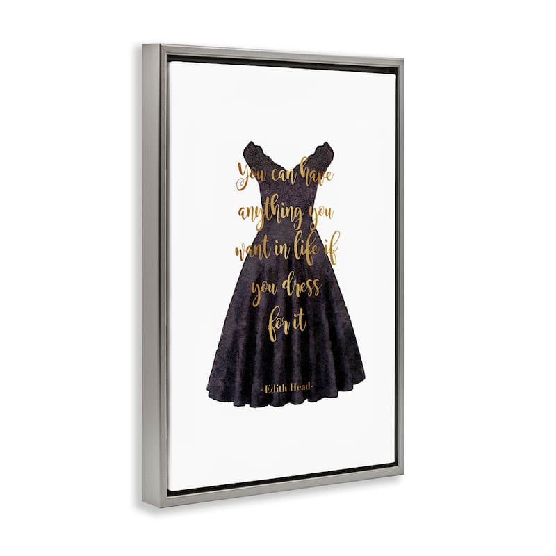 Stupell Dress The Part Fashion Quote Framed Floater Canvas Wall Art Design By Amanda Greenwood