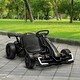 preview thumbnail 7 of 7, Black 24V Electric Go Kart, 7.5 MPH, Adjustable Seat, Music & Lights for Ages 6-12
