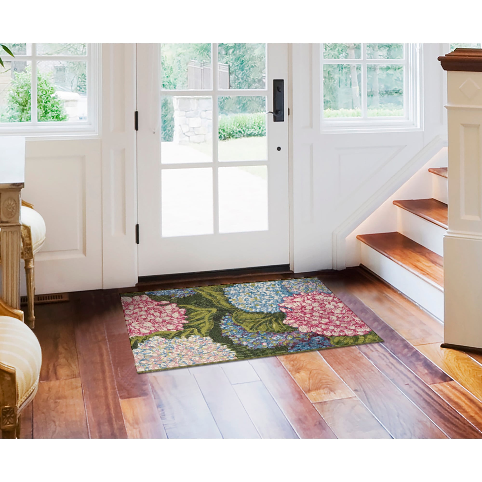 Liora Manne Esencia Hydrangeas Indoor/Outdoor Mat - Bed Bath