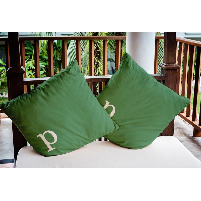 Modern Monogram Indoor/Outdoor Throw Pillow-P