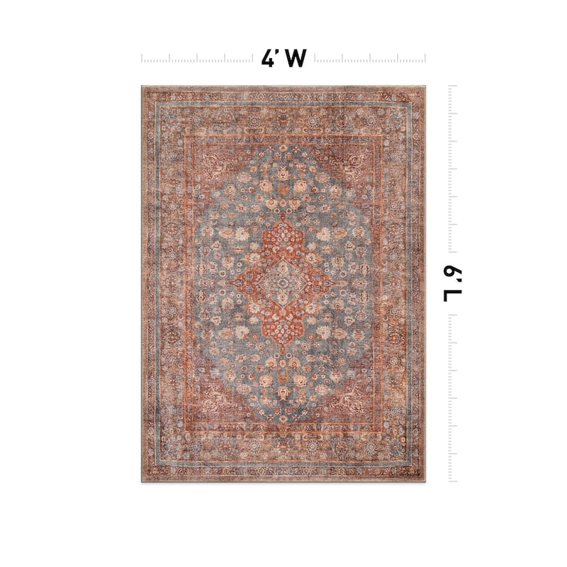 Black Traditional Flat Pile Rug - Washable and Pet Friendly, Non-Slip Surface
