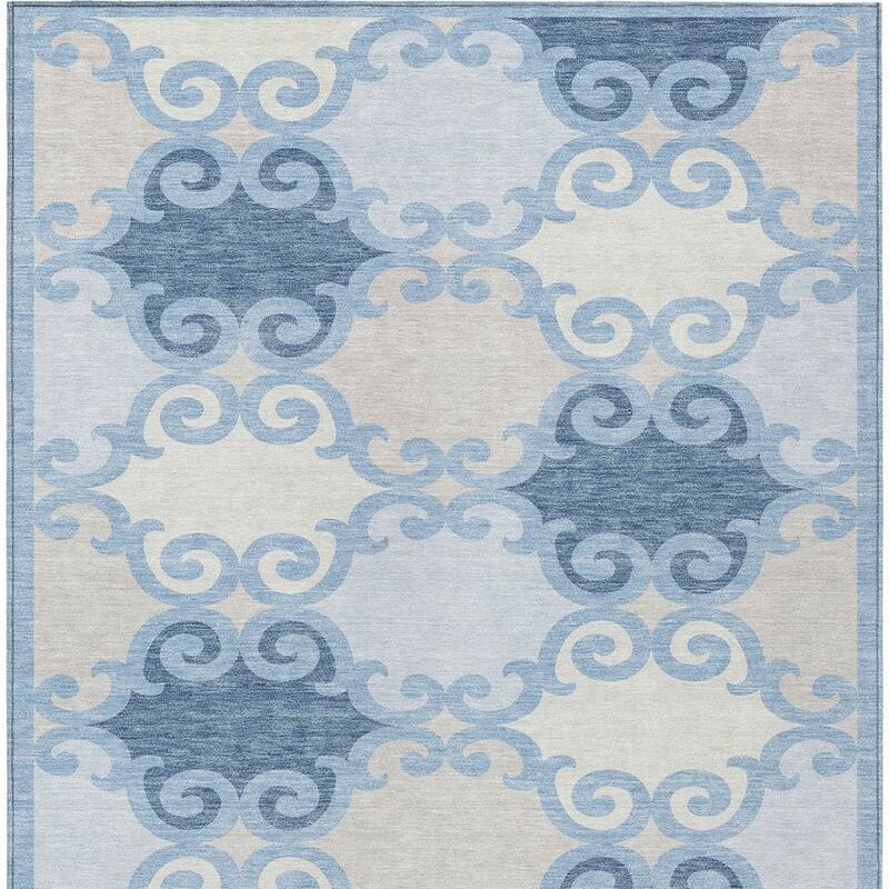 HomeRoots Trellis Transitional Rectangle Outdoor Rug