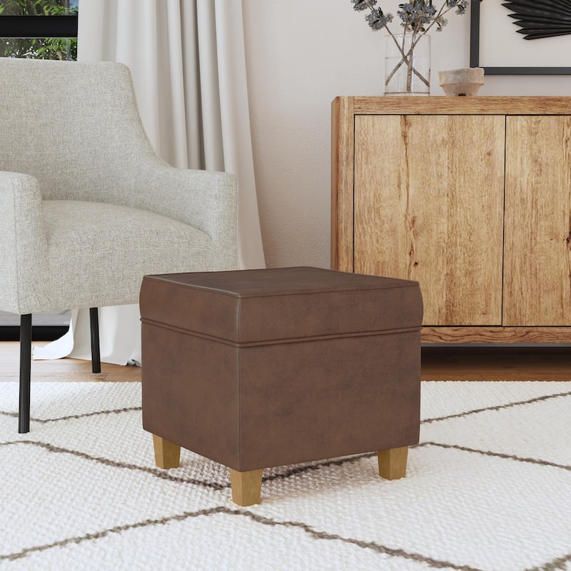 Copper Grove Schagen Square Ottoman with Lift-off Top