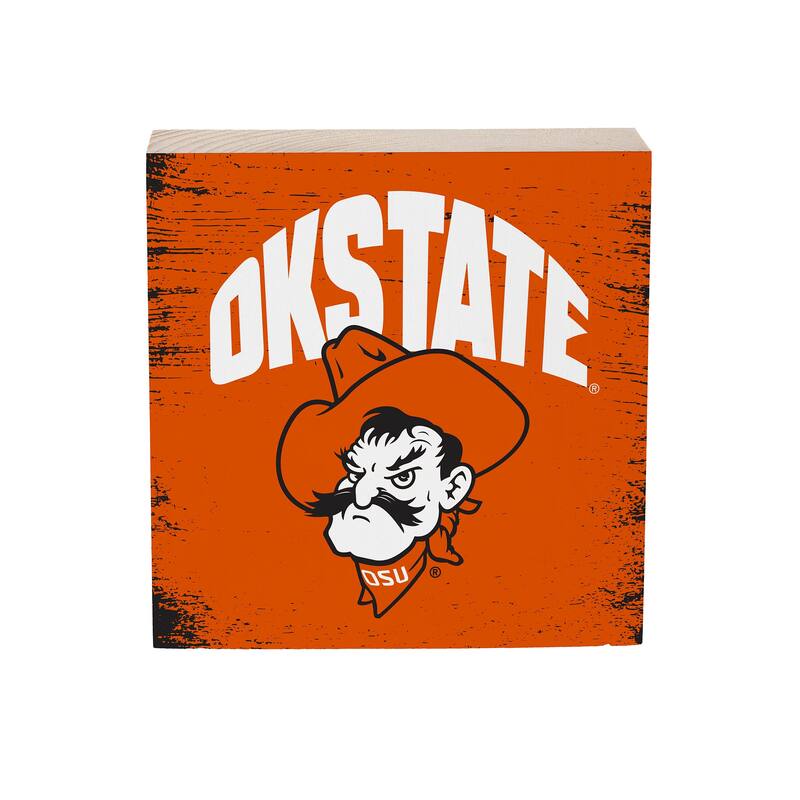 Oklahoma State University Wooden Tabletop Mantel Shelf Sign