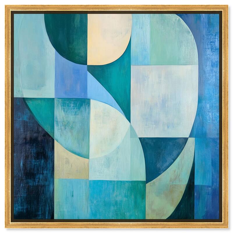 Color Blocks I Canvas by Art Remedy - Gold - 40" x 40"