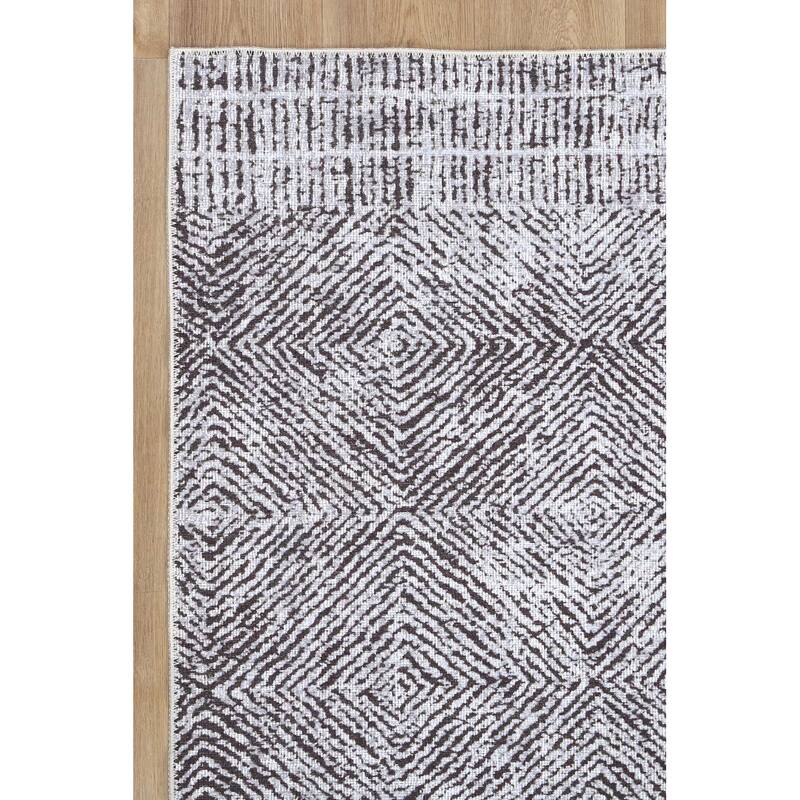 The Rug Collective Contemporary Lauro Grey - Machine Washable Area Rug