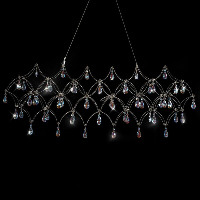 KAYLA Modern Crystal Chandelier - Luxury LED Pendant Ceiling Light - L1250