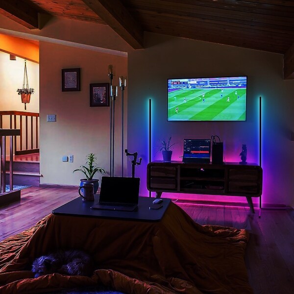 55 RGB Metal Corner Lamp Minimalist LED Floor Lamp On Sale Bed Bath Beyond 34314570