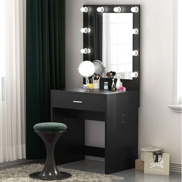 Shop Makeup Vanity with Lighted Mirror Dressing Table 