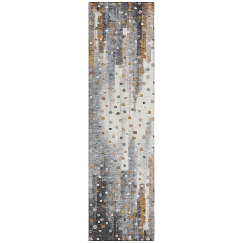 Machine Washable Indoor/Outdoor Modern Confetti Chantille Rug