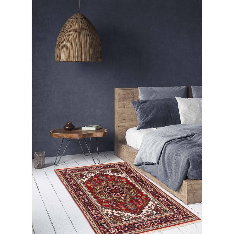 ECARPETGALLERY Hand-knotted Serapi Heritage Red Wool Rug - 3'11 x 5'11