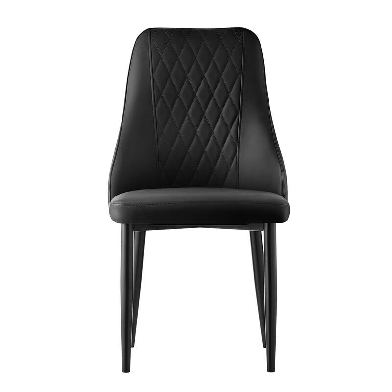 Faux Leather Upholstered Dining Chairs Set of 2 - 35.63"H x 17.72"W x 17.32"D