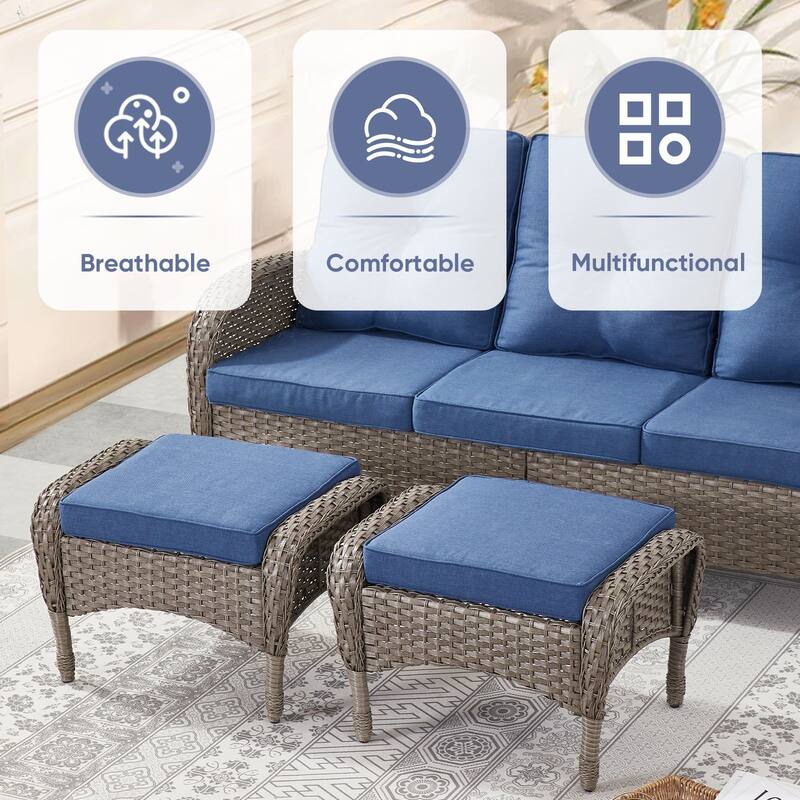 Gymojoy Premium Wicker Patio Furniture Set - Ultimate Comfort & Weather-Resistant Design