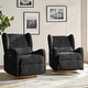 preview thumbnail 10 of 33, Remo Modern Electric Waterproof Nursery Swivel Glider Recliner with Built-in Nightlight and USB ports Set of 2 by HULALA HOME Black