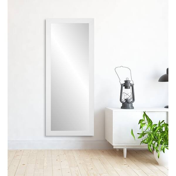 Full Length White Framed Floor Mirror Overstock 10952847