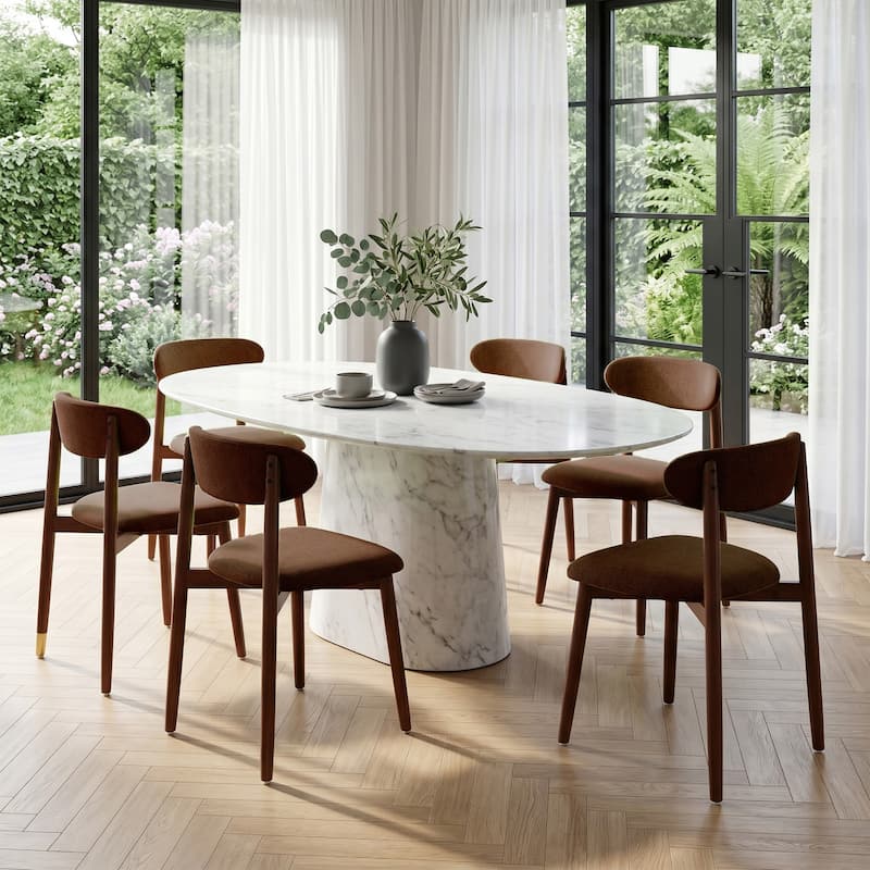 Modern Upholstered Linen Kitchen Dining Chair