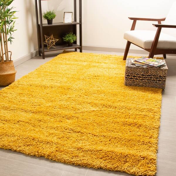 Shop Machine Woven Cozy Solid Shag Rug 3 Feet 3 Inches X 5 Feet 3