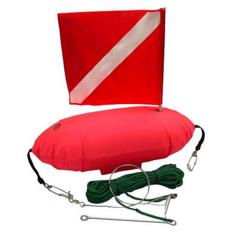 Sting Float Spearfishing Inflatable Dive Flag Float with Fish Stringer and 33ft ...