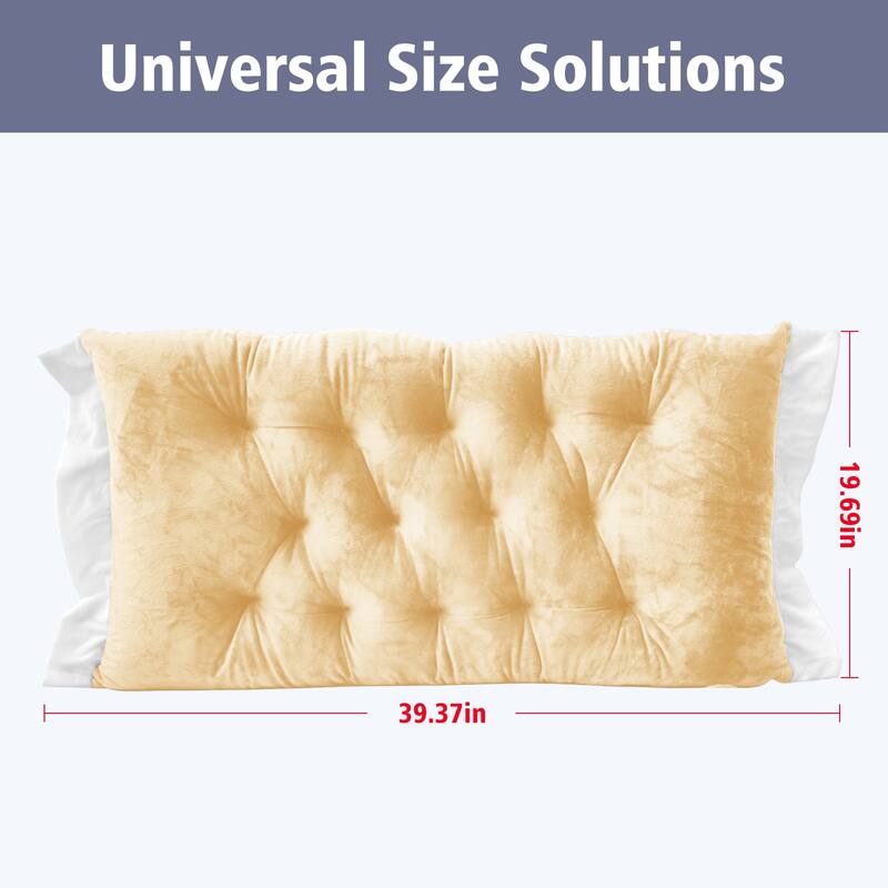 Velvet Bed Headboard Pillow with Tie-on Cushion Backrest for Bed Cushion,Sofa Cushion