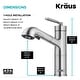 preview thumbnail 72 of 144, Kraus 2-Function 1-Handle 1-Hole Pulldown Sprayer Brass Kitchen Faucet