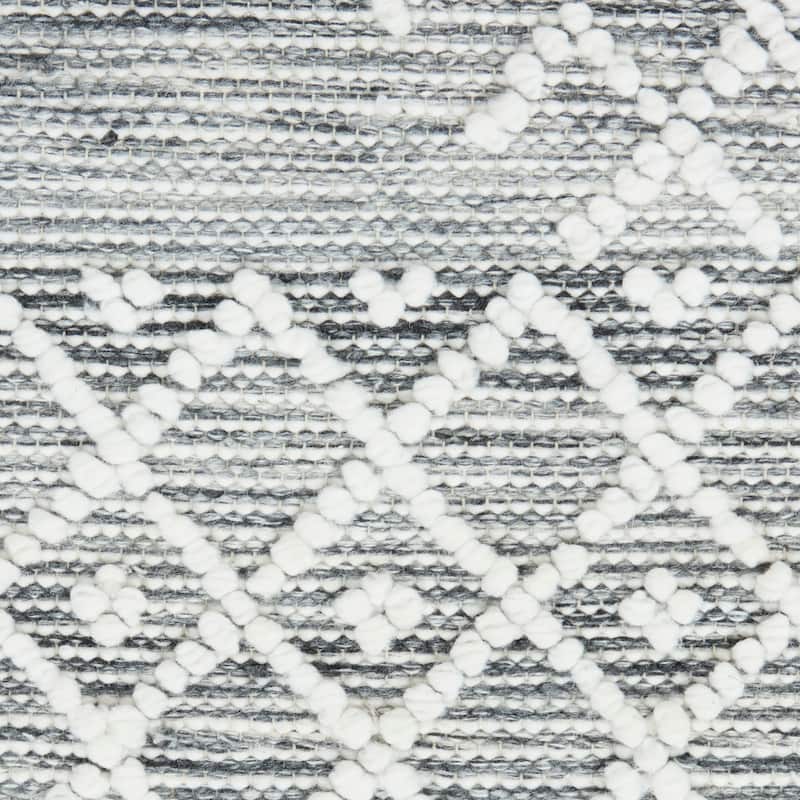 New Concept Washables Grey/Ivory Flat Woven Moroccan Indoor Area Rug