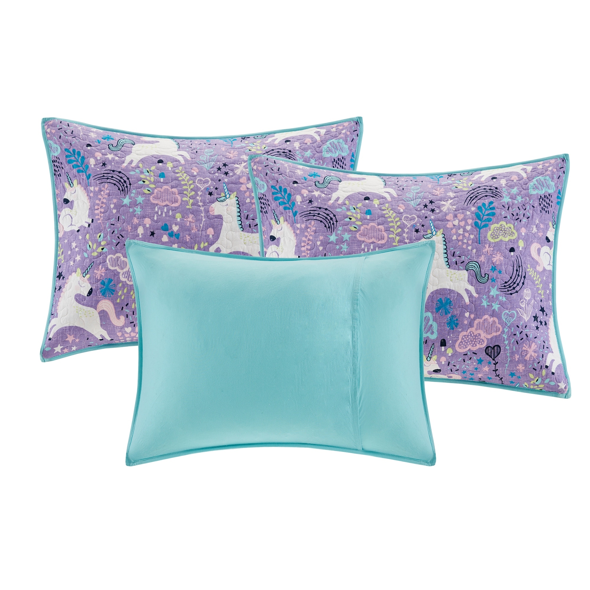 Happy Linen Company Parure de lit réversible - Fille - Motifs Licornes/arcs-en-Ciel/Princesse - Rose - lit 2 Personnes Happy Linen Company Parure de lit réversible - Fille - Motifs Licornes/arcs-en-Ciel/Princesse - Rose - lit 2 Personnes