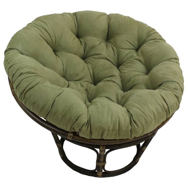 Microsuede Indoor Papasan Cushion (44-inch, 48-inch, or 52-inch) (Cushion Only) - 52 x 52 - Sage Green