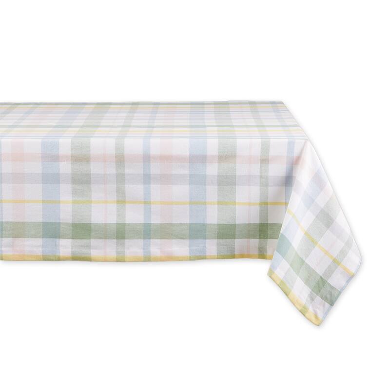 Sweet Spring Plaid Tablecloth 60x84 - Square Tablecloth, 52x52"