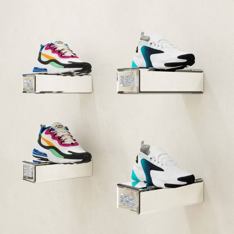 Shoe Floating Display Shelves Wall Mount Set Of 4