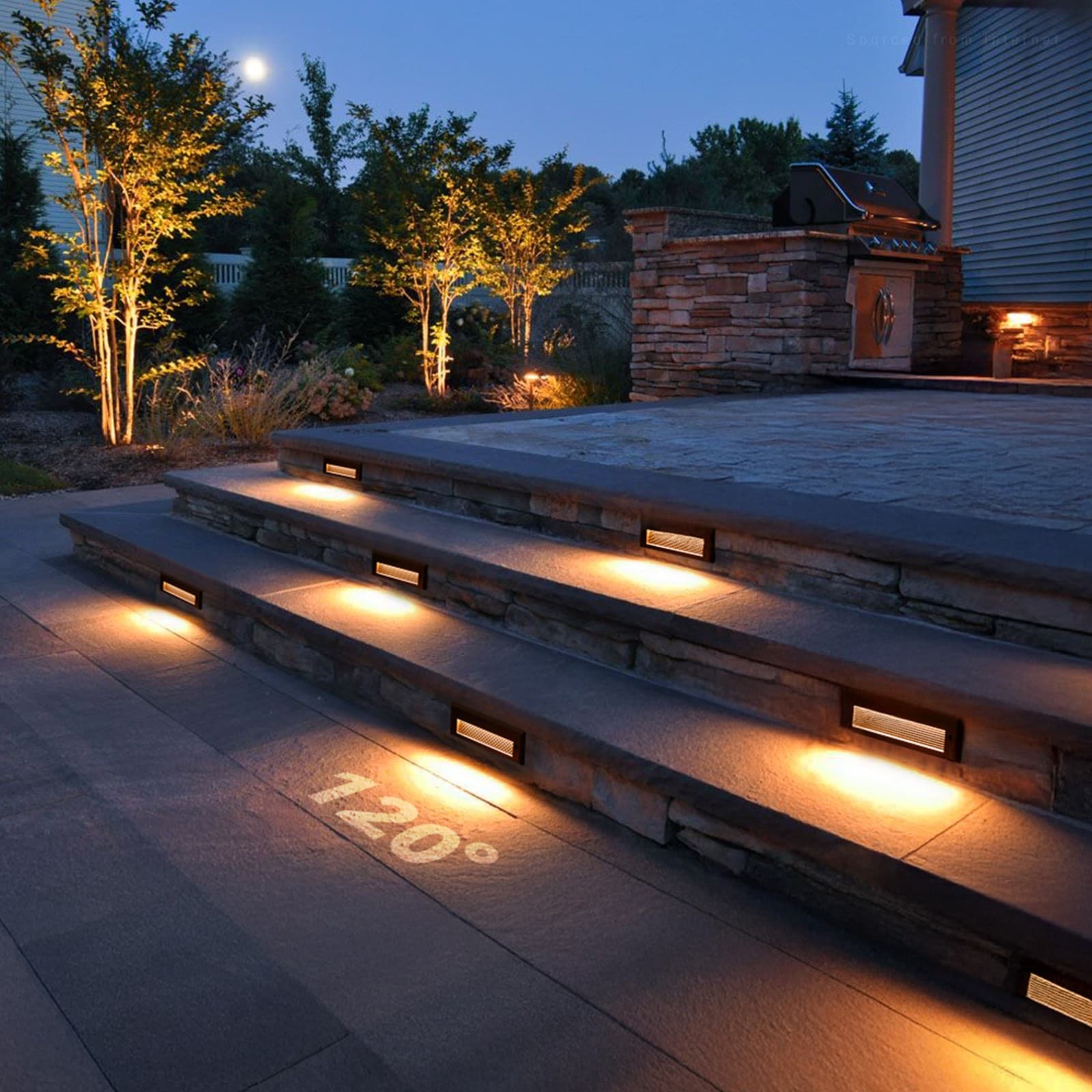 5W/4W/3W Low Voltage LED Step Lights Outdoor, Landscape Stair