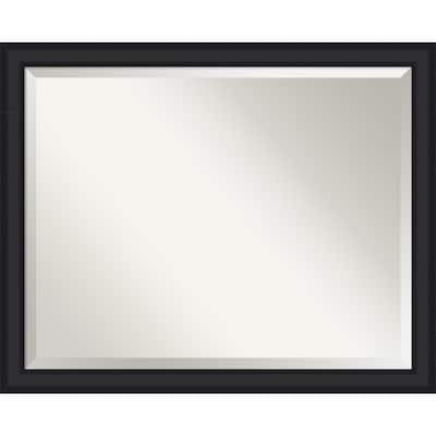 Oliver Narrow Beveled Wood Framed Bathroom Vanity Wall Mirror