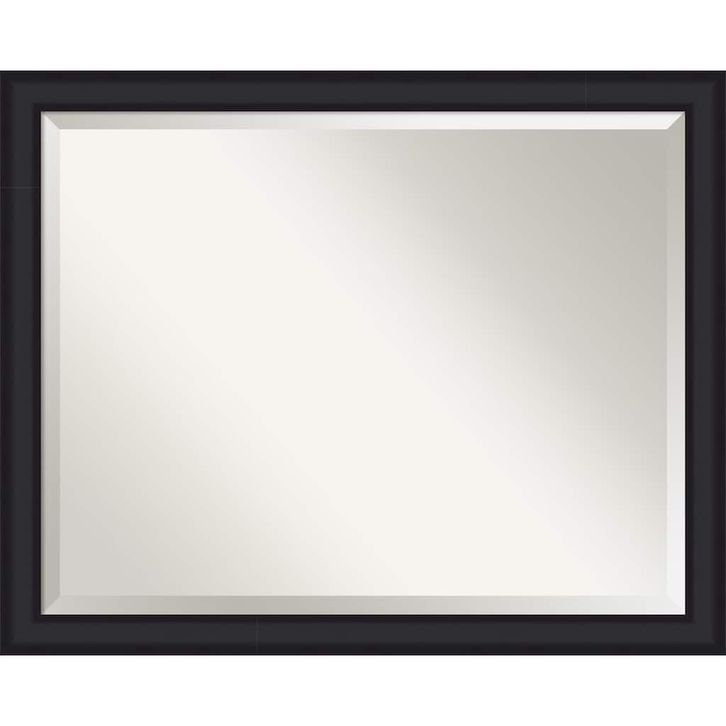 Oliver Narrow Beveled Wood Framed Bathroom Vanity Wall Mirror
