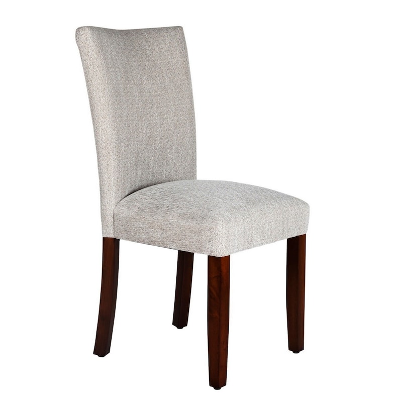 Brown/Gray Fabric Upholstered Wood Frame Dining Chair, Sturdy Dining Chair for Dining Rooms - 22.75