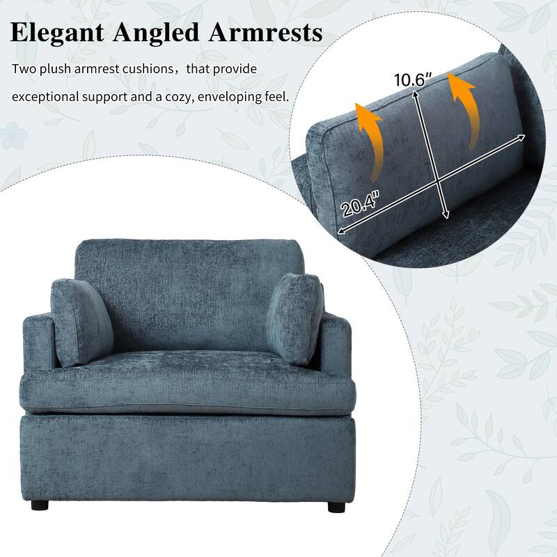 37" Accent Chair with Pillows