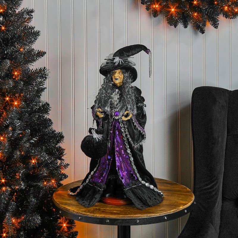 24" Purple Passion Witch On Base