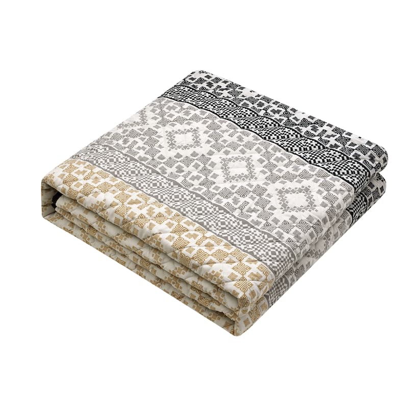 Nanshing Meryl 7 Piece Contemporary Geometric Quilt Set