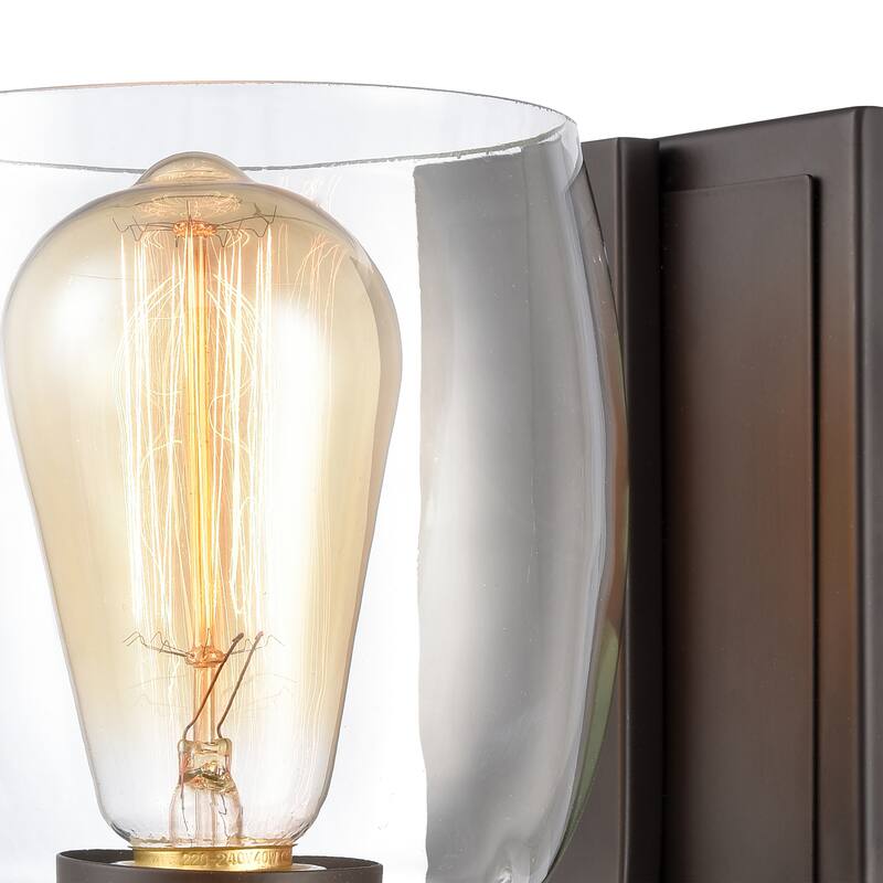 Elk Home Calistoga Oil Rubbed Bronze With Seedy Glass 1 Light Sconce